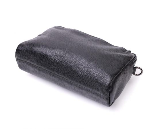 Придбати Женская сумка-клатч из мягкой натуральной кожи Vintage 22375 Черная, image , зображення 5, характеристики, відгуки