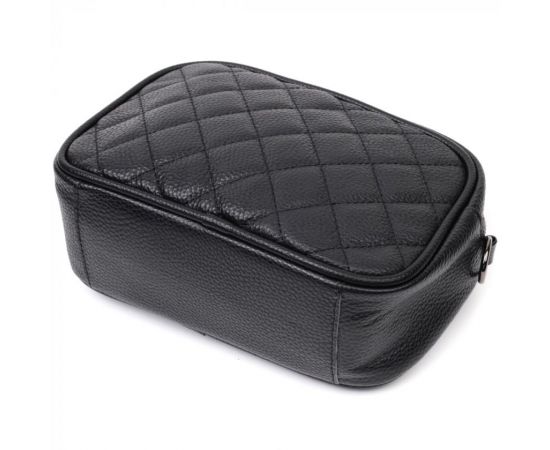 Придбати Классическая кожаная женская сумка через плечо на одно отделение Vintage 22387 Черная, image , зображення 5, характеристики, відгуки