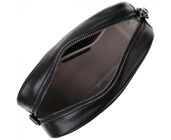 Придбати Классическая кожаная женская сумка через плечо на одно отделение Vintage 22387 Черная, image , зображення 6, характеристики, відгуки