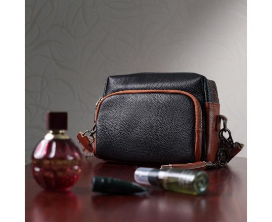 Купить Сумка для женщин на каждый день из натуральной кожи Vintage 22588 Черный, фото , изображение 11, характеристики, отзывы