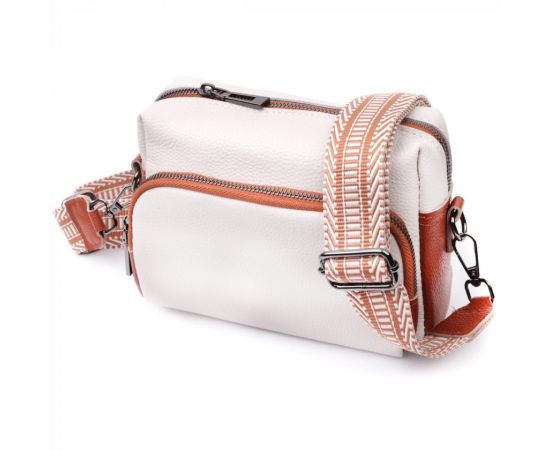 Купить Удобная сумка для женщин на каждый день из натуральной кожи Vintage 22589 Белая, фото , характеристики, отзывы