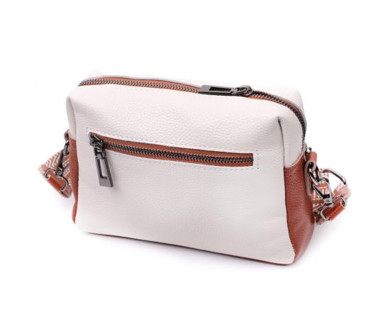 Купить Удобная сумка для женщин на каждый день из натуральной кожи Vintage 22589 Белая, фото , изображение 2, характеристики, отзывы