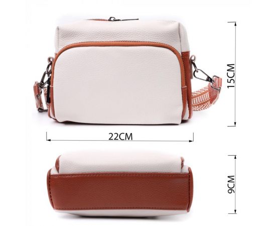 Купить Удобная сумка для женщин на каждый день из натуральной кожи Vintage 22589 Белая, фото , изображение 3, характеристики, отзывы