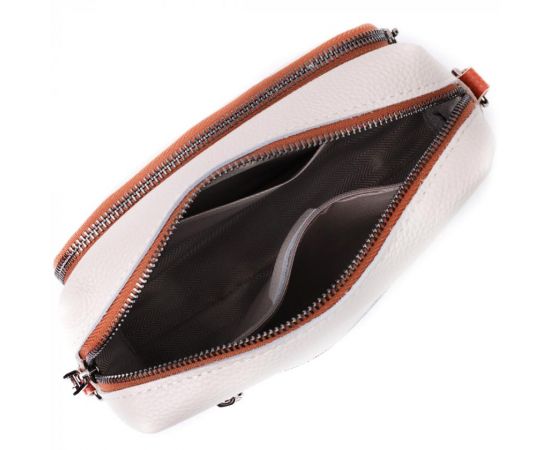 Купить Удобная сумка для женщин на каждый день из натуральной кожи Vintage 22589 Белая, фото , изображение 8, характеристики, отзывы