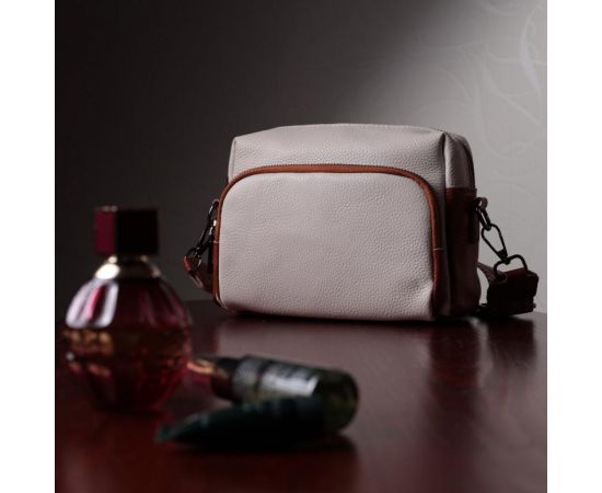 Купить Удобная сумка для женщин на каждый день из натуральной кожи Vintage 22589 Белая, фото , изображение 10, характеристики, отзывы