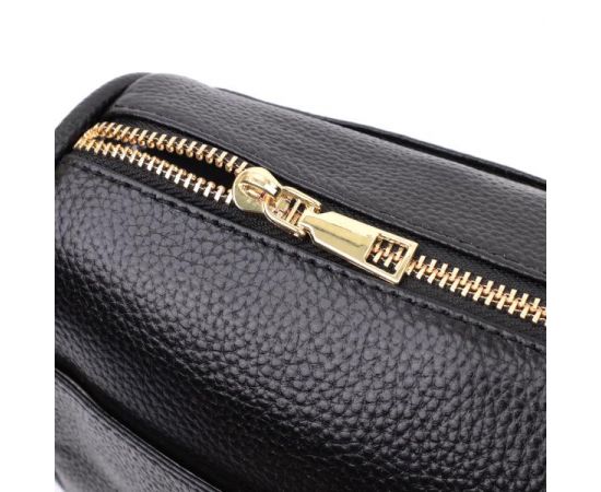 Купить Сумка кросс-боди для женщин на каждый день из натуральной кожи Vintage 22590 Черная, фото , изображение 8, характеристики, отзывы