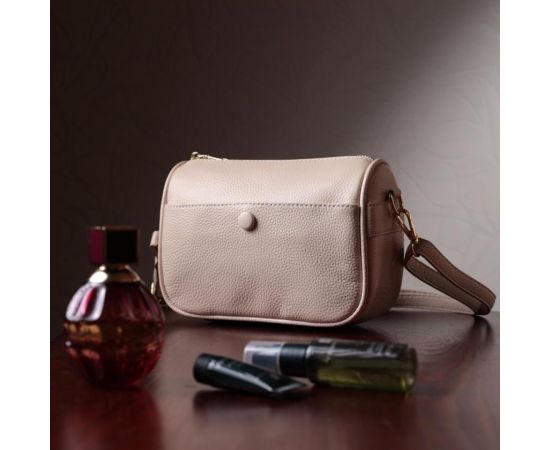 Придбати Компактная сумка кросс-боди для женщин на каждый день из натуральной кожи Vintage 22591 Белая, image , зображення 11, характеристики, відгуки