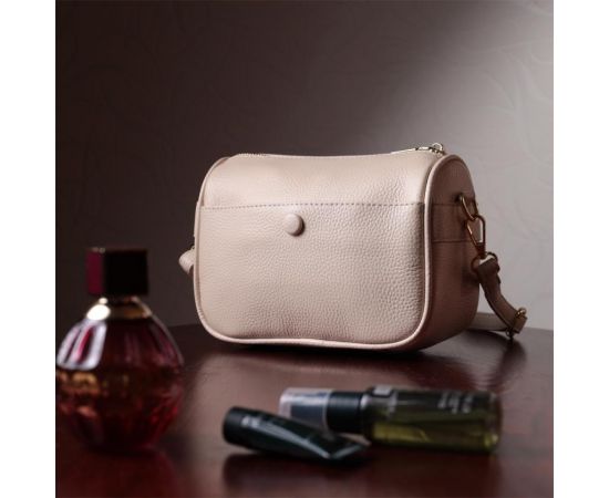 Придбати Компактная сумка кросс-боди для женщин на каждый день из натуральной кожи Vintage 22591 Белая, image , зображення 12, характеристики, відгуки