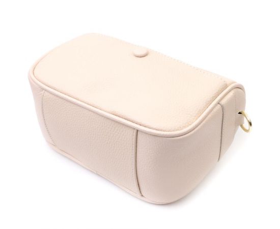 Придбати Компактная сумка кросс-боди для женщин на каждый день из натуральной кожи Vintage 22591 Белая, image , зображення 8, характеристики, відгуки