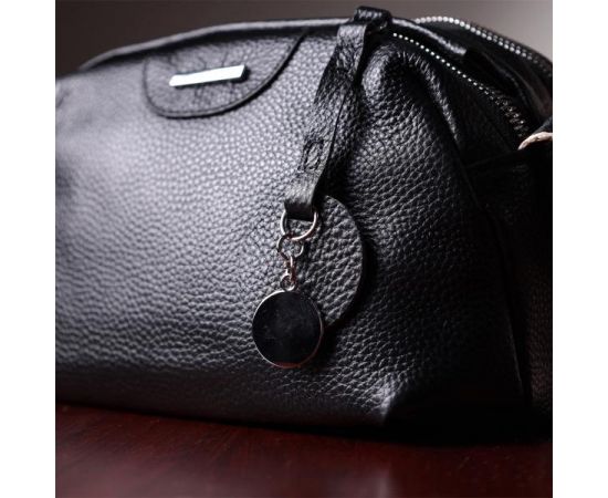 Придбати Сумка на два отделения из натуральной кожи Vintage 22592 Черная, image , зображення 13, характеристики, відгуки