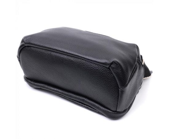 Придбати Сумка на два отделения из натуральной кожи Vintage 22592 Черная, image , зображення 5, характеристики, відгуки