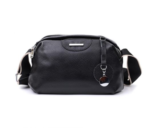 Придбати Сумка на два отделения из натуральной кожи Vintage 22592 Черная, image , зображення 6, характеристики, відгуки