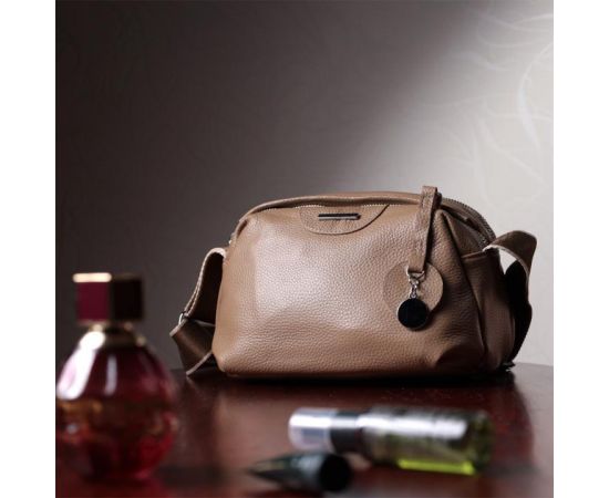 Придбати Сумка на каждый день с двумя отделениями из натуральной кожи Vintage 22594 Бежевый, image , зображення 12, характеристики, відгуки