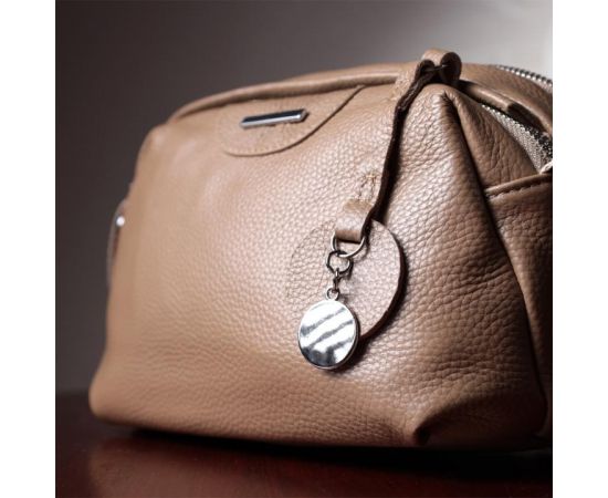 Придбати Сумка на каждый день с двумя отделениями из натуральной кожи Vintage 22594 Бежевый, image , зображення 14, характеристики, відгуки