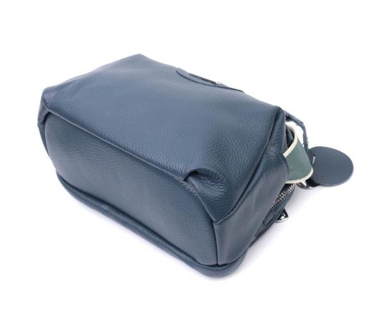 Купить Отменная сумка на каждый день с двумя отделениями из натуральной кожи Vintage 22595 Синяя, фото , изображение 7, характеристики, отзывы