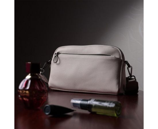 Придбати Женская прямоугольная сумка с карманами из натуральной кожи Vintage 22598 Белая, image , зображення 12, характеристики, відгуки