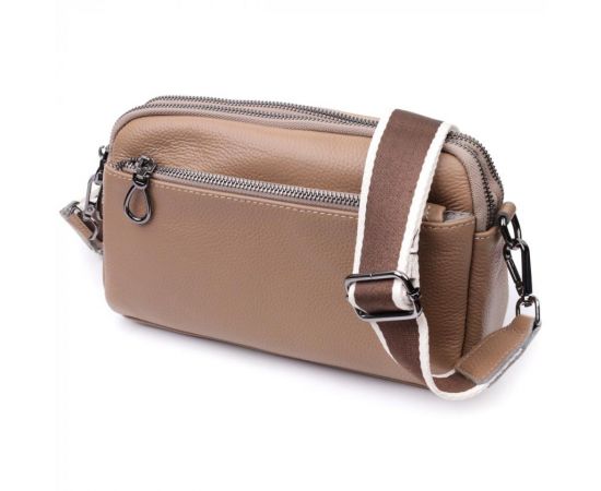 Купить Женская стильная сумка из натуральной кожи Vintage 22599 Бежевая, фото , характеристики, отзывы