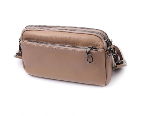 Купить Женская стильная сумка из натуральной кожи Vintage 22599 Бежевая, фото , изображение 2, характеристики, отзывы