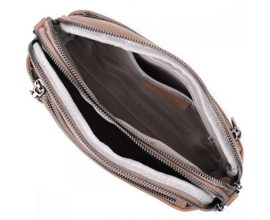 Купить Женская стильная сумка из натуральной кожи Vintage 22599 Бежевая, фото , изображение 9, характеристики, отзывы