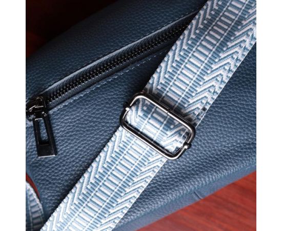 Купить Трендовая сумка на одно отделение для стильных женщин из натуральной кожи Vintage 22605 Синяя, фото , изображение 14, характеристики, отзывы