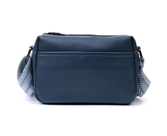 Купить Трендовая сумка на одно отделение для стильных женщин из натуральной кожи Vintage 22605 Синяя, фото , изображение 5, характеристики, отзывы