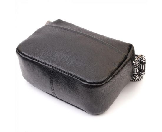 Купить Сумка на одно отделение в классическом цвете из натуральной кожи Vintage 22606 Черная, фото , изображение 7, характеристики, отзывы