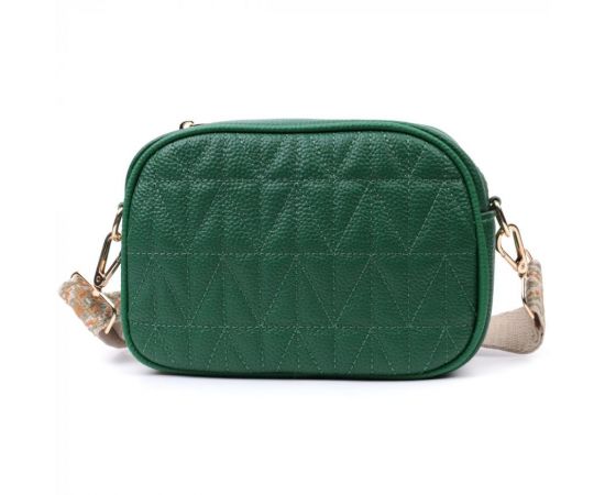 Купить Стеганая женская сумка из натуральной кожи Vintage 22613 Зеленая, фото , изображение 5, характеристики, отзывы