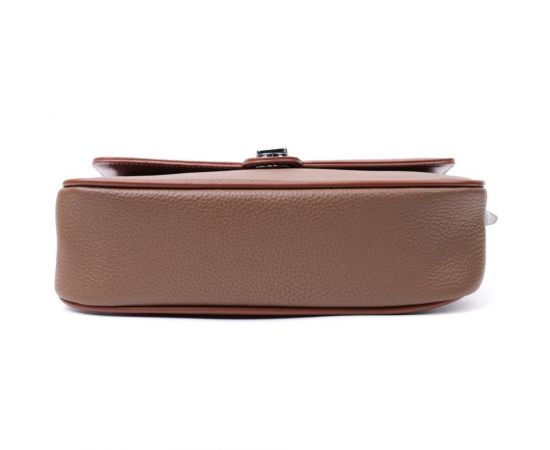 Придбати Женская сумка с фактурным клапаном из натуральной кожи Vintage 22621 Коричневая, image , зображення 6, характеристики, відгуки