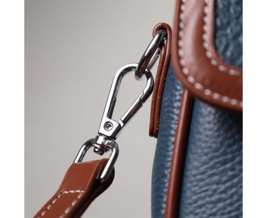 Придбати Сумка женская с фактурным клапаном из натуральной кожи Vintage 22622 Синяя, image , зображення 12, характеристики, відгуки