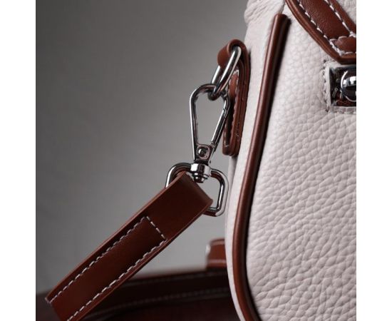 Купить Красивая женская сумка на лето с фактурным клапаном из натуральной кожи Vintage 22623 Белая, фото , изображение 13, характеристики, отзывы