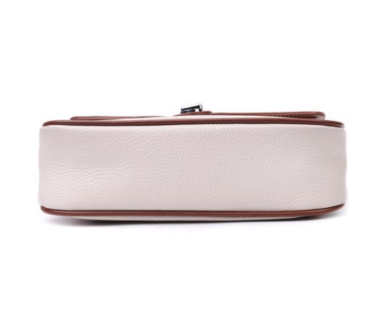 Купить Красивая женская сумка на лето с фактурным клапаном из натуральной кожи Vintage 22623 Белая, фото , изображение 6, характеристики, отзывы