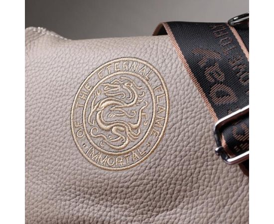 Купить Женская сумка с вышивкой на лицевой стороне из натуральной кожи Vintage 22625 Бежевая, фото , изображение 13, характеристики, отзывы