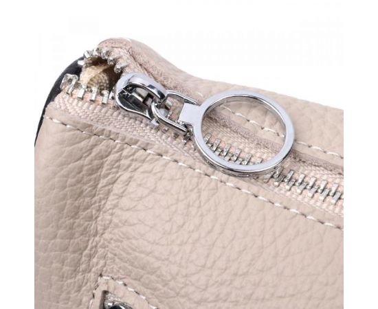 Купить Женская сумка с вышивкой на лицевой стороне из натуральной кожи Vintage 22625 Бежевая, фото , изображение 8, характеристики, отзывы