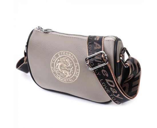 Купить Красивая женская сумка с вышивкой на лицевой стороне из натуральной кожи Vintage 22626 Серая, фото , характеристики, отзывы