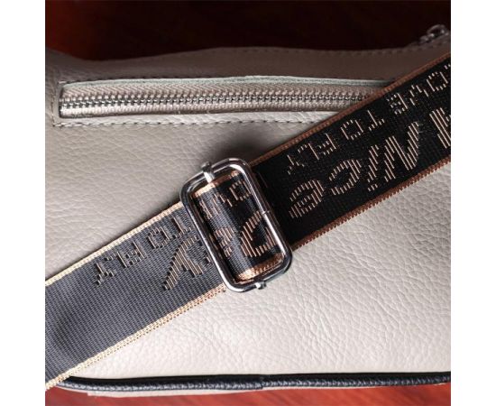 Купить Красивая женская сумка с вышивкой на лицевой стороне из натуральной кожи Vintage 22626 Серая, фото , изображение 13, характеристики, отзывы