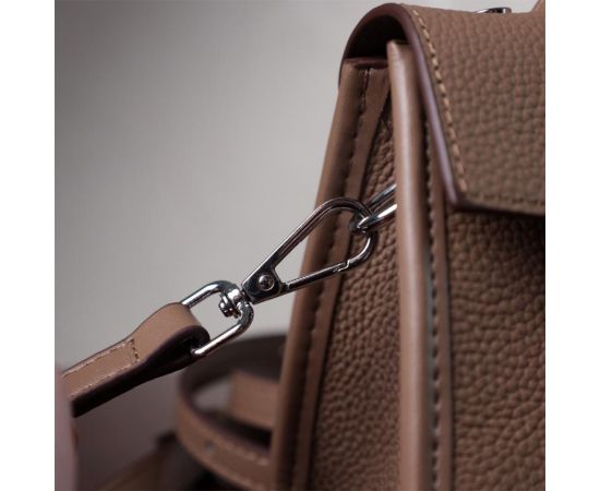 Придбати Женская сумка с геометрическим клапаном из натуральной кожи Vintage 22630 Коричневая, image , зображення 13, характеристики, відгуки