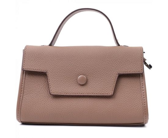 Придбати Женская сумка с геометрическим клапаном из натуральной кожи Vintage 22630 Коричневая, image , зображення 5, характеристики, відгуки