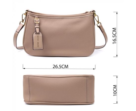 Купить Женская сумка с двумя съемными ручками из натуральной кожи Vintage 22632 Бежева, фото , изображение 3, характеристики, отзывы