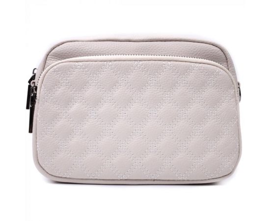 Придбати Сумка для женщин прошитая ромбами на лицевой стороне из натуральной кожи Vintage 22633 Белая, image , зображення 5, характеристики, відгуки