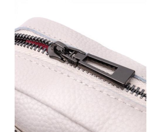 Придбати Сумка для женщин прошитая ромбами на лицевой стороне из натуральной кожи Vintage 22633 Белая, image , зображення 8, характеристики, відгуки