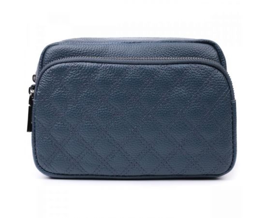 Придбати Стильная женская сумка прошитая ромбами на лицевой стороне из натуральной кожи Vintage 22636 Синяя, image , зображення 5, характеристики, відгуки