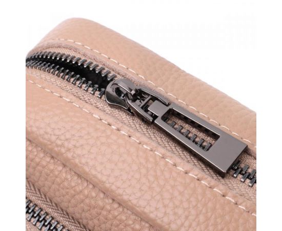Купить Модная женская сумка прошитая ромбами на лицевой стороне из натуральной кожи Vintage 22637 Бежевая, фото , изображение 8, характеристики, отзывы
