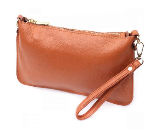 Купить Универсальная женская сумка-клатч с двумя ремнями из натуральной кожи Vintage 22645 Рыжая, фото , характеристики, отзывы