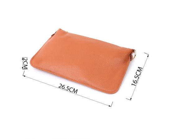 Купить Универсальная женская сумка-клатч с двумя ремнями из натуральной кожи Vintage 22645 Рыжая, фото , изображение 3, характеристики, отзывы