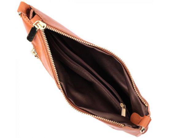 Купить Универсальная женская сумка-клатч с двумя ремнями из натуральной кожи Vintage 22645 Рыжая, фото , изображение 8, характеристики, отзывы