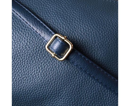 Купить Трендовая женская сумка-клатч с двумя ремнями из натуральной кожи Vintage 22646 Синяя, фото , изображение 14, характеристики, отзывы