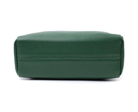 Купить Кожаная женская сумка из стильным бегунком Vintage 22651 Зеленая, фото , изображение 6, характеристики, отзывы