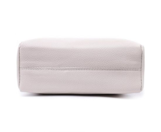 Купить Интересная женская кожаная сумка из стильным бегунком Vintage 22653 Белая, фото , изображение 6, характеристики, отзывы