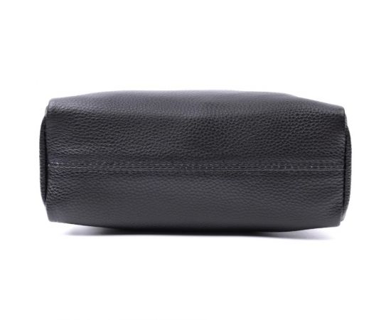 Купить Практичная женская кожаная сумка из стильным бегунком Vintage 22654 Черная, фото , изображение 6, характеристики, отзывы