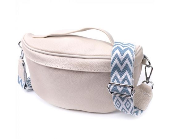 Купить Трендовая женская сумка через плечо в классическом цвете из натуральной кожи Vintage 22656 Белый, фото , характеристики, отзывы